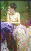 Pino Daeni - Impression oil painting.